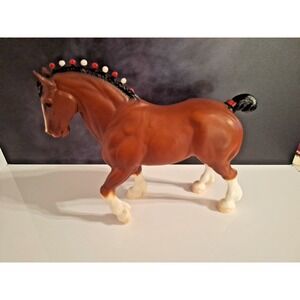 Breyer Traditional Clydesdale Stallion Chalky Circa 1972 Hess Sculpted Mane Bobs